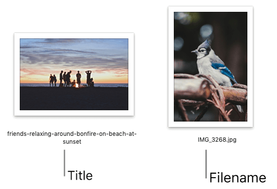 title of photos on Mac