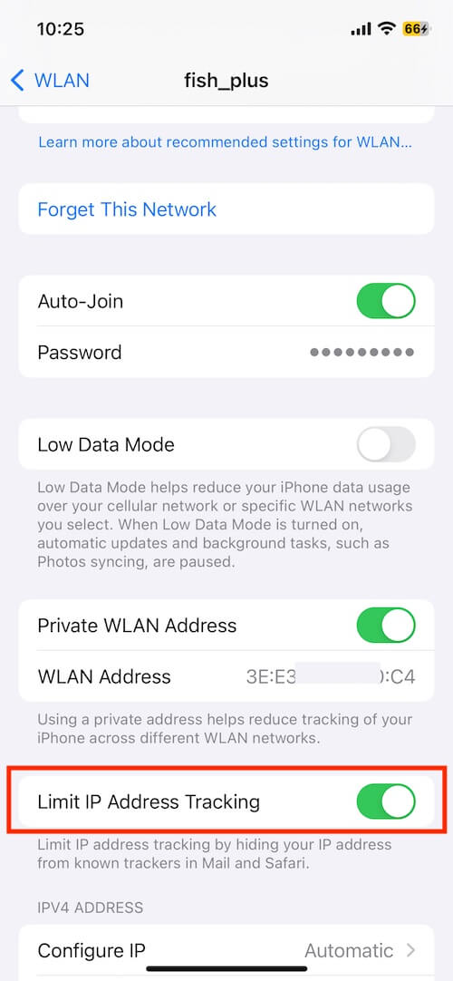 Turn Off Limit IP Address Tracking