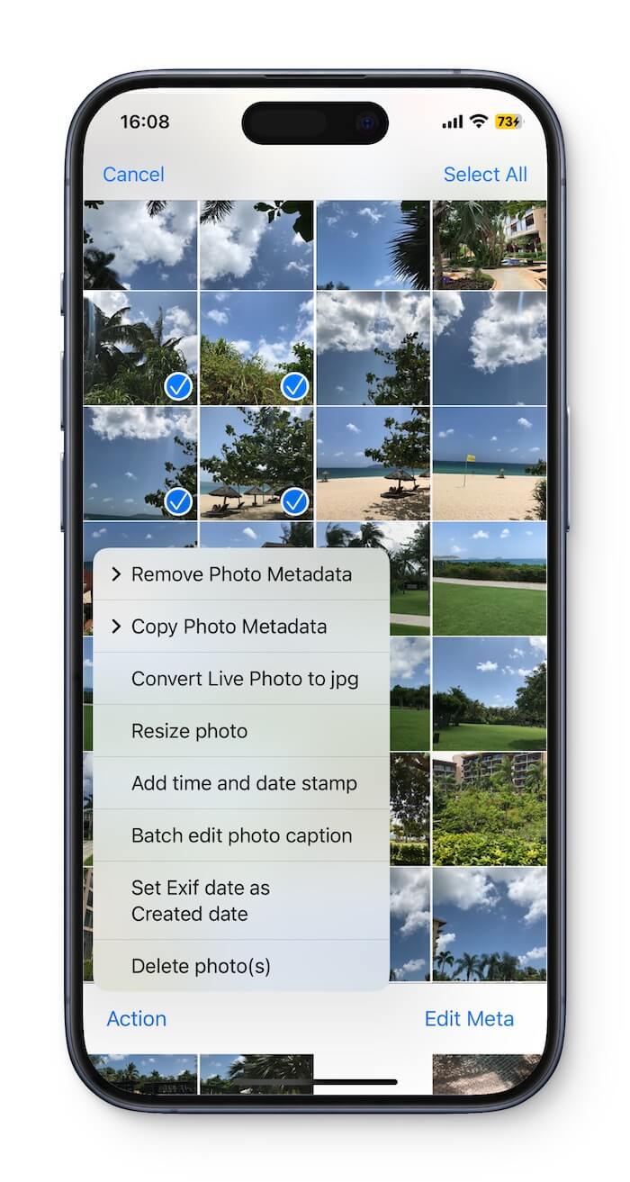 add date and time stamp on iPhone photo