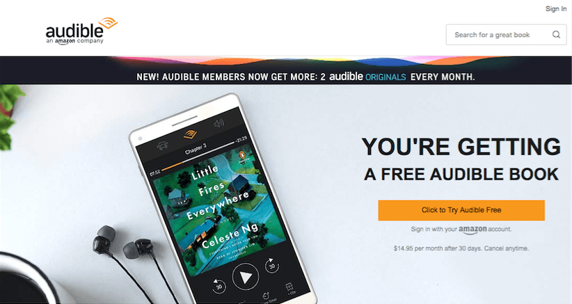 audio book in Audible