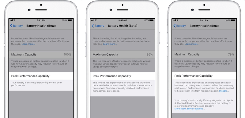 iPhone battery health