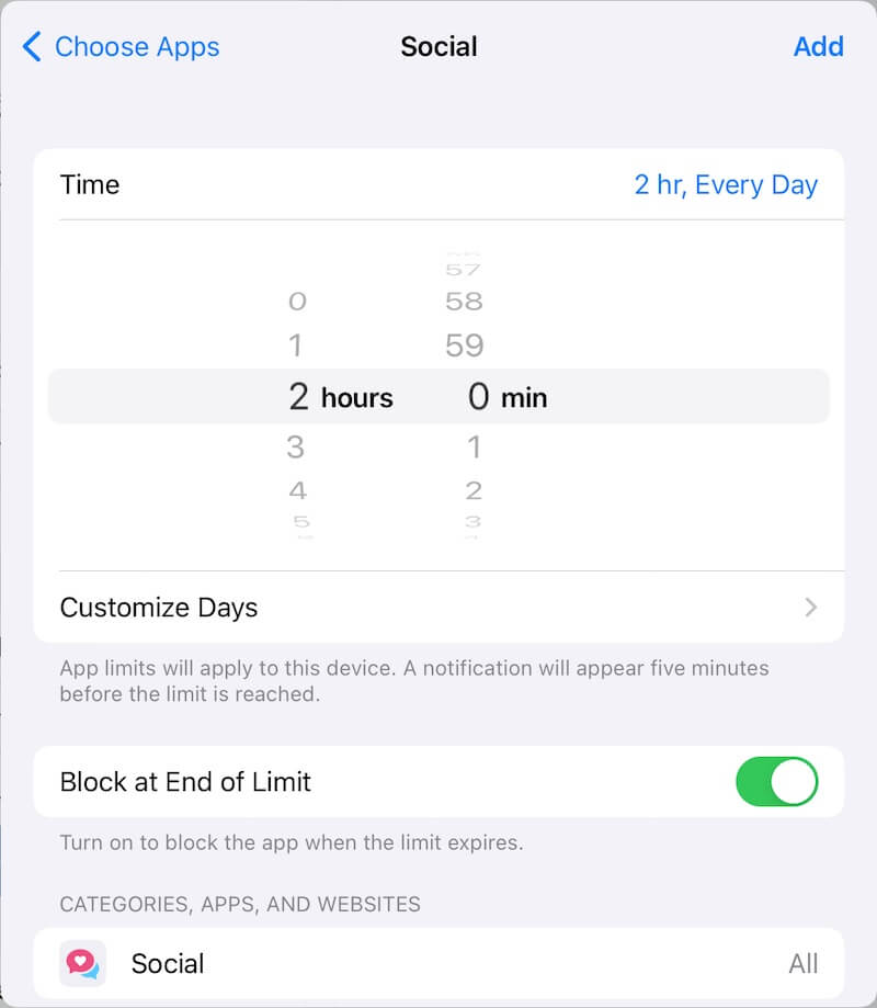 Disable Screen Time Request