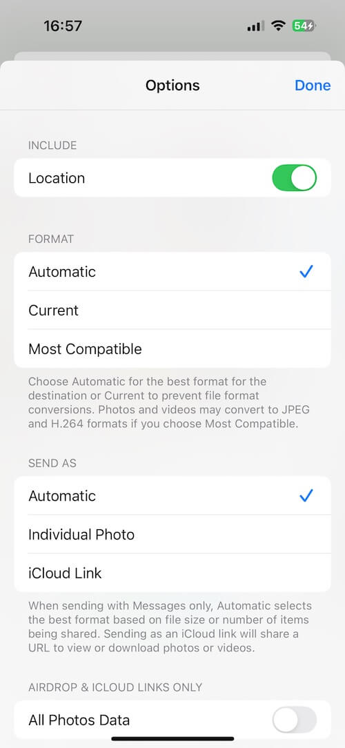 disable photo location