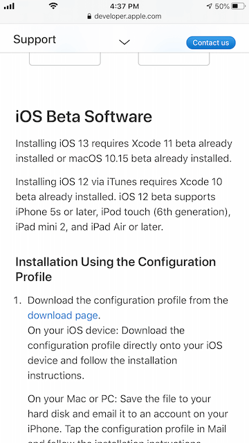 download iOS 14 beta on iPhone