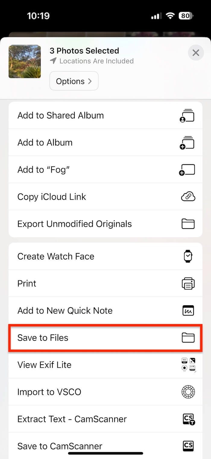export iPhone photos to flash drive