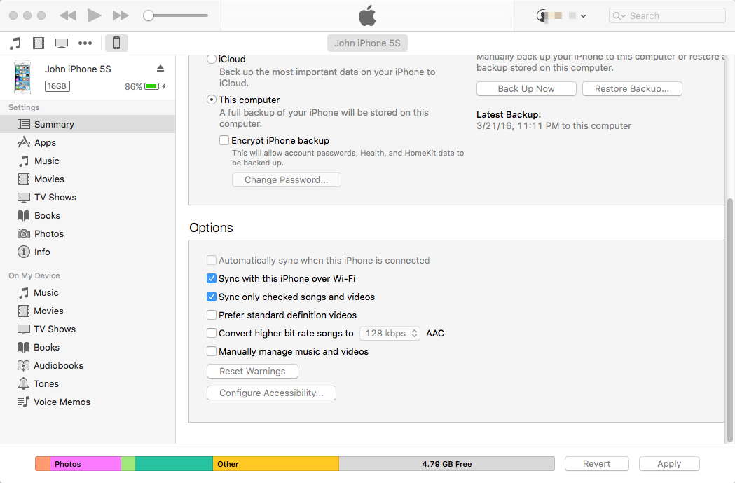 synchronize iPhone without losing data