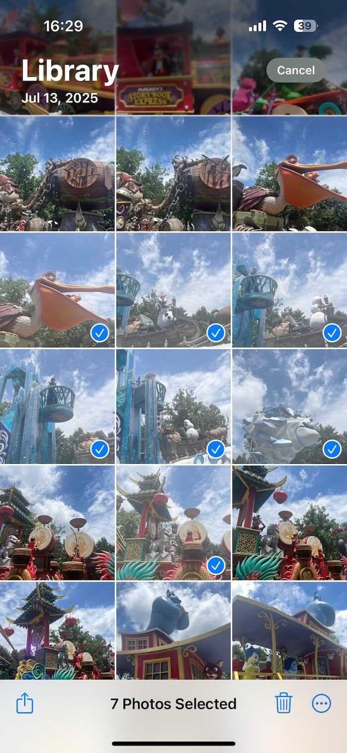 select iPhone photos