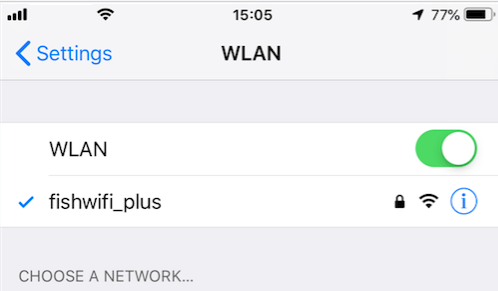 Check iPhone network connection