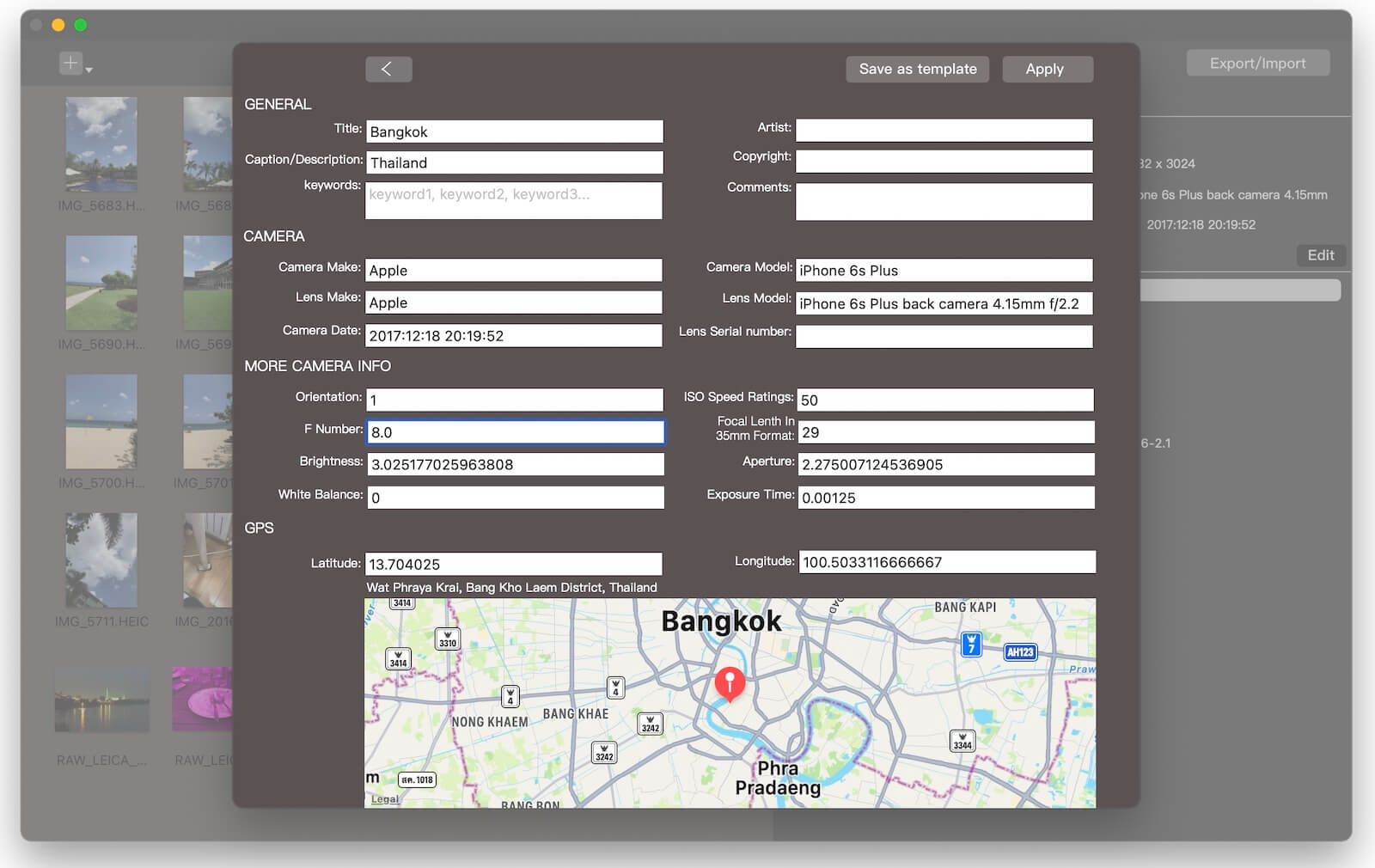 Change Photo F-Stop and Shutter Speed with Photo Exifer