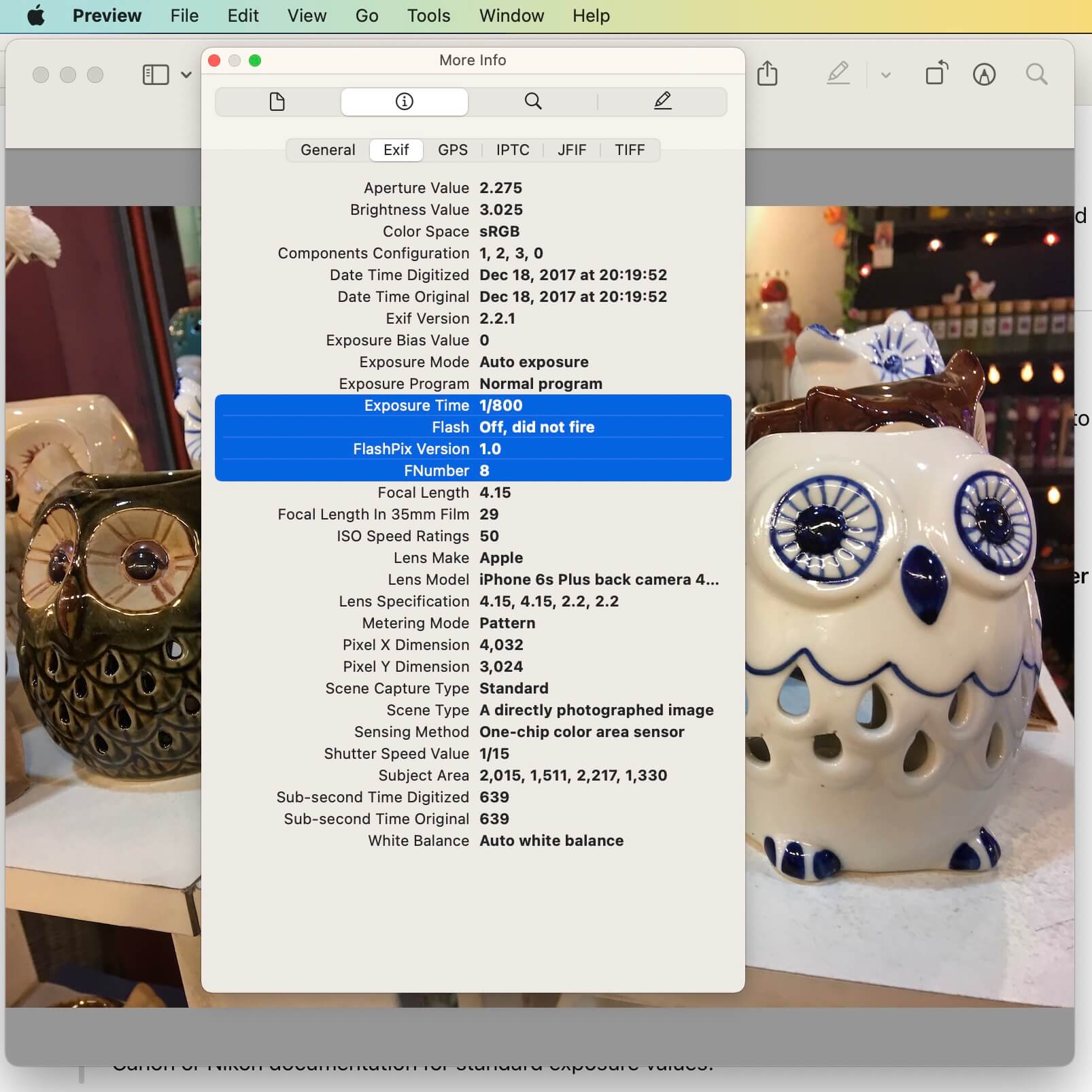 check changed Photo F-Stop and Shutter Speed with Photo Exifer