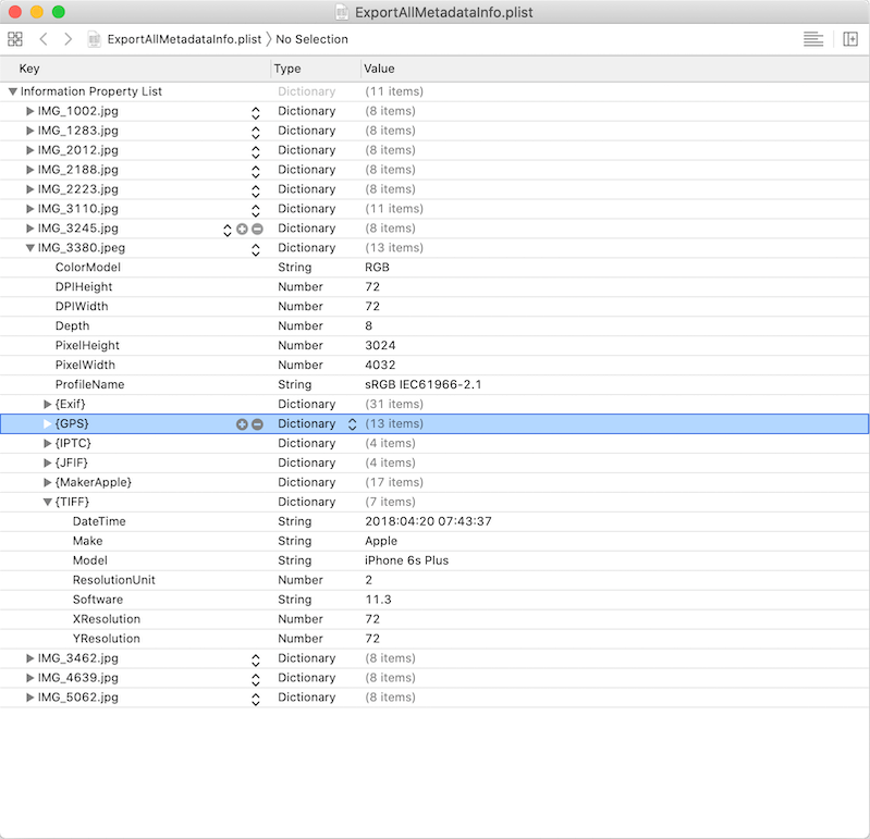 export all photo metadata on mac