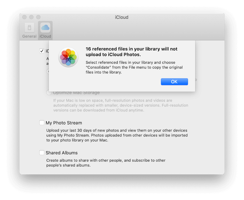 referenced files in Photo library