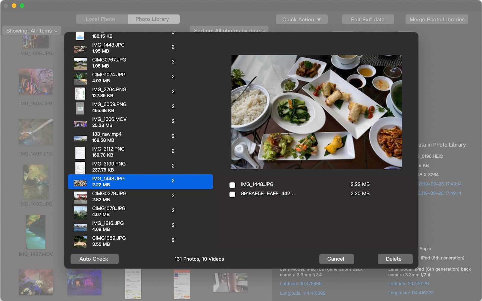 delete duplicate photos and videos in photo library