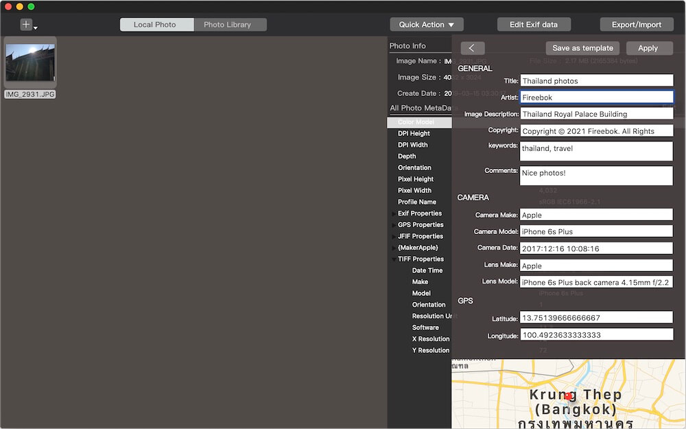 photo exif editor desktop