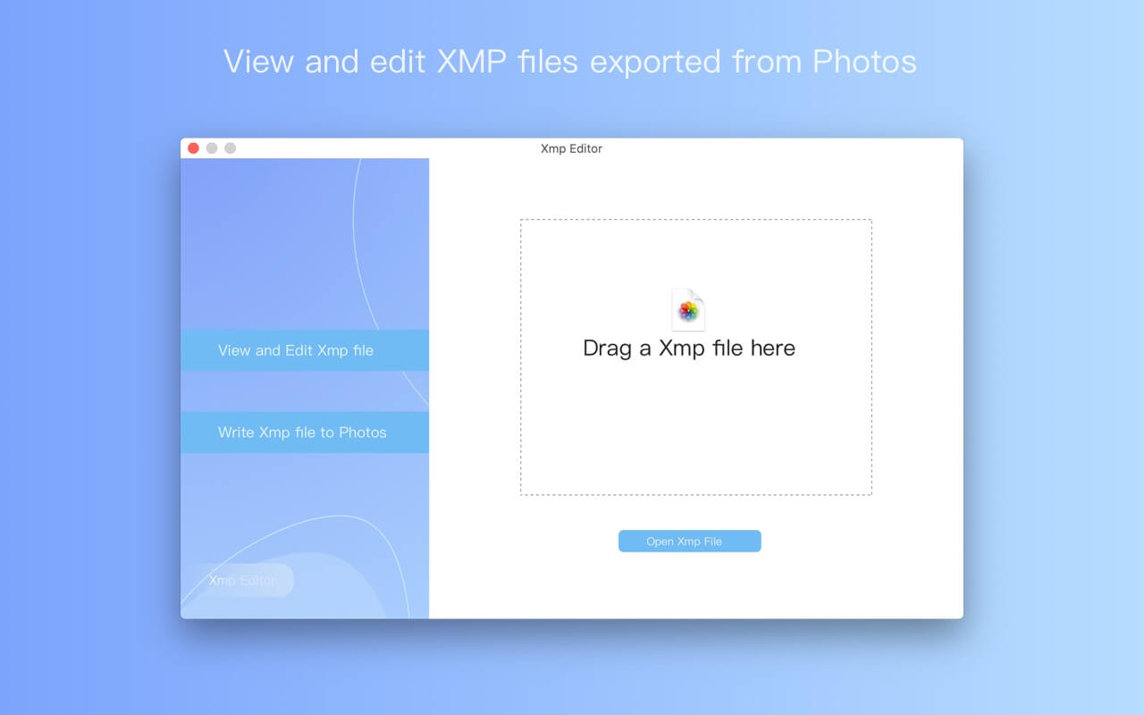 view and edit Xmp file