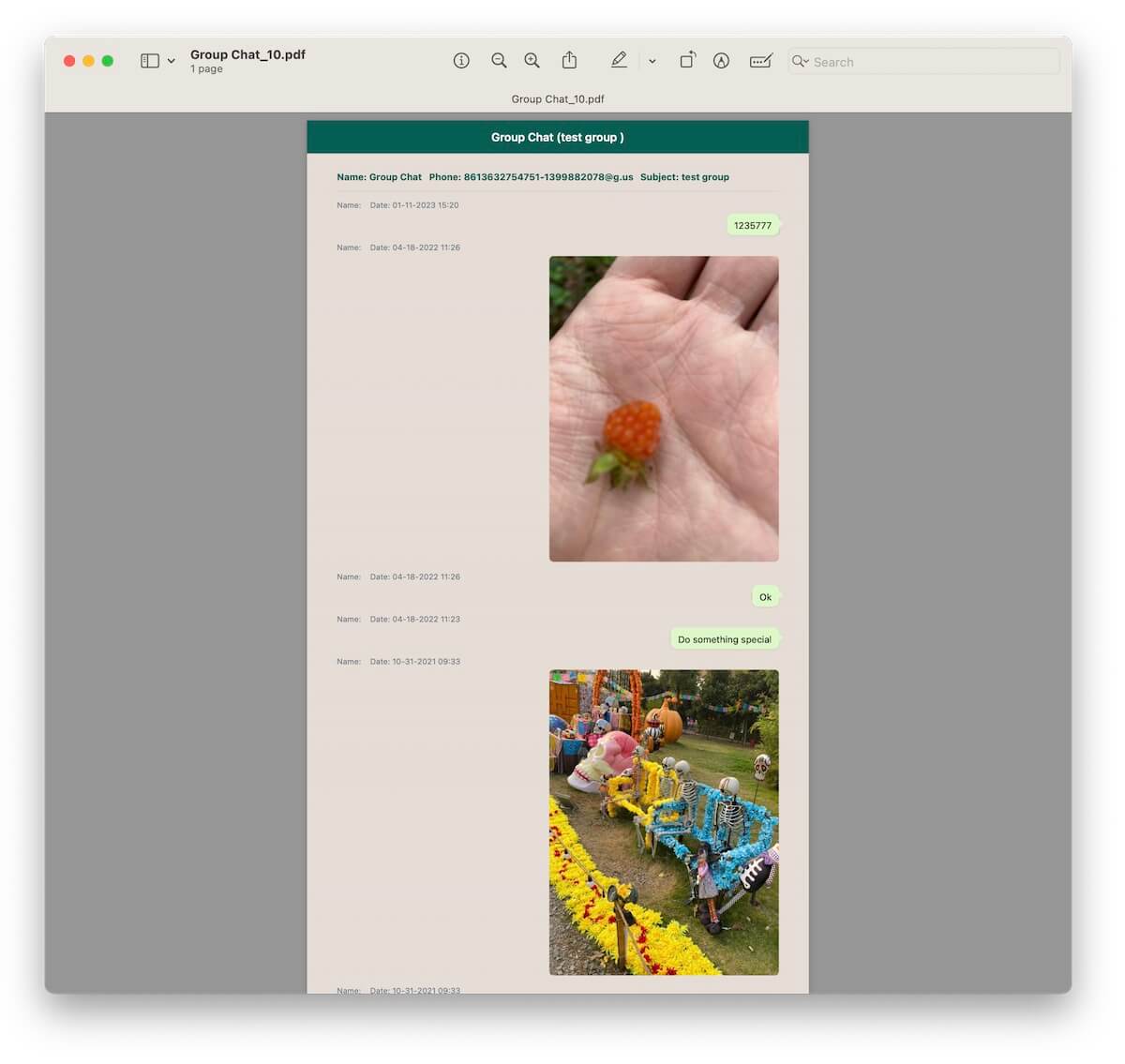 export whatsApp chat to pdf