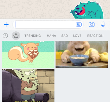 How to use WhatsApp new gif and sticker feature?