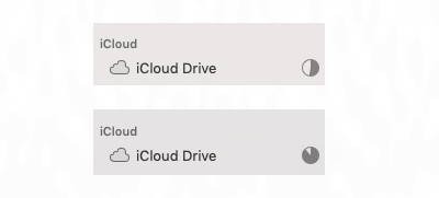 iCloud sync progress