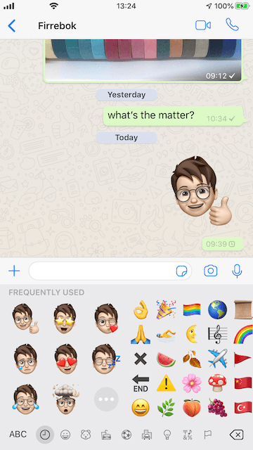 Whatsapp disable memoji stickers