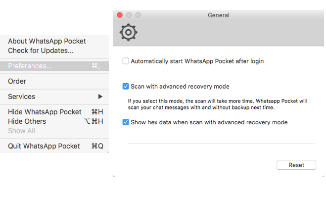 recover WhatsApp data with advanced recovery mode