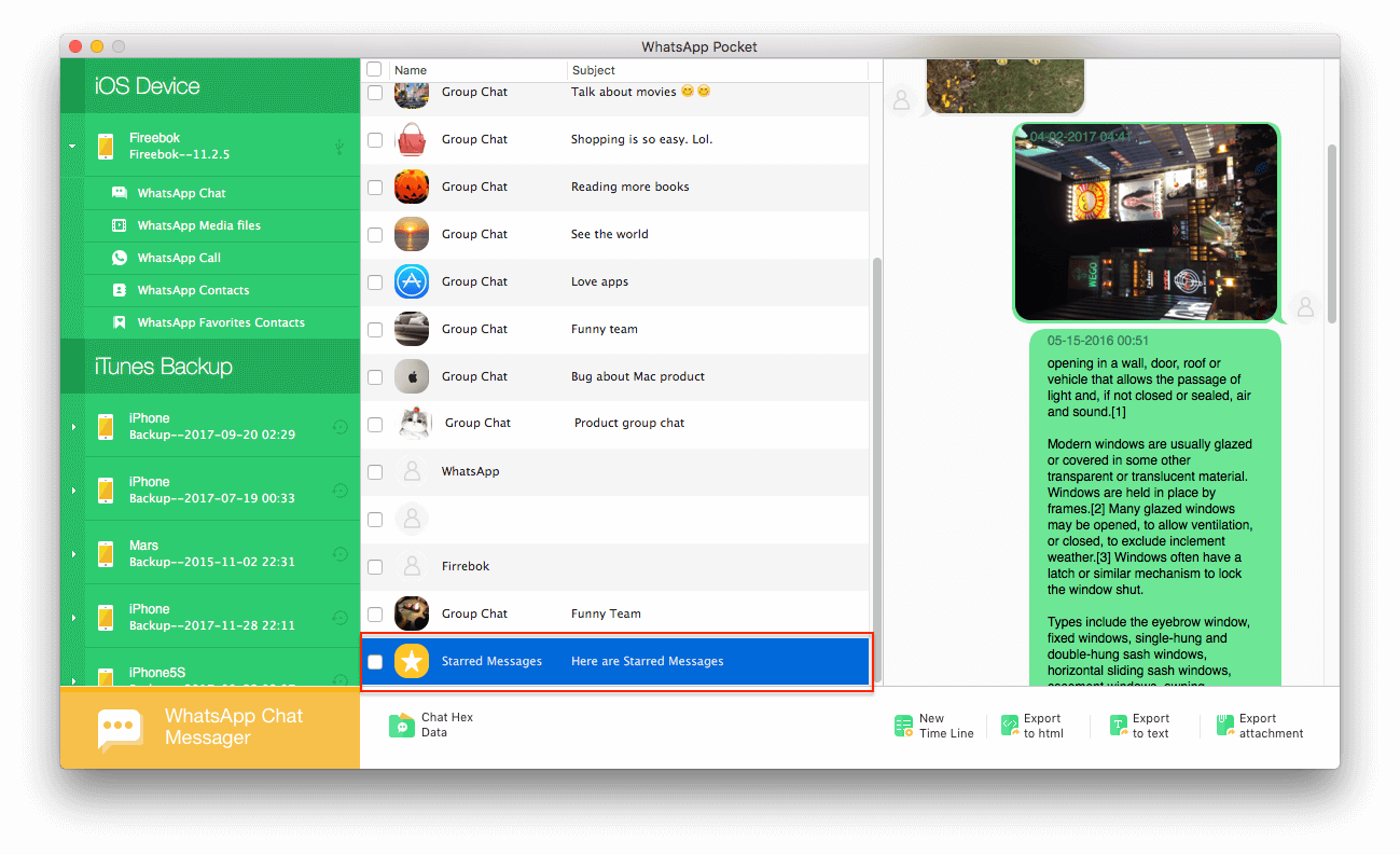 save WhatsApp Starred Messages
