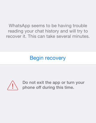 whatsApp warn message