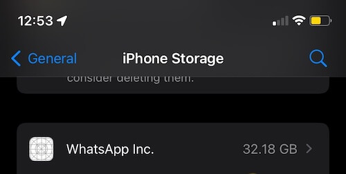 WhatsApp Inc storage