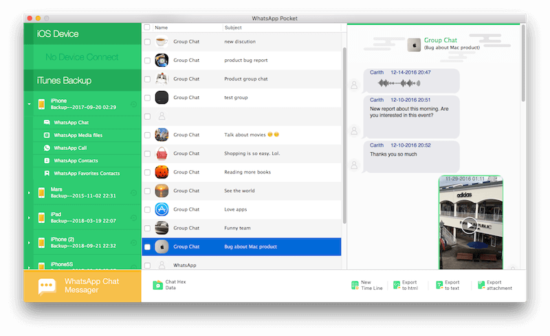 Select Extract form iTunes Backup